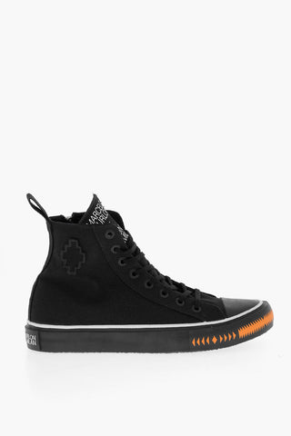 Sneakers Alte TAPE In Cotone con Dettaglio a Contrasto
