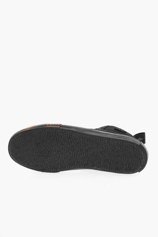 Sneakers Alte TAPE In Cotone con Dettaglio a Contrasto