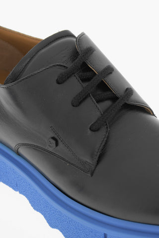Scarpe Derby in Pelle con Suola a Contrasto