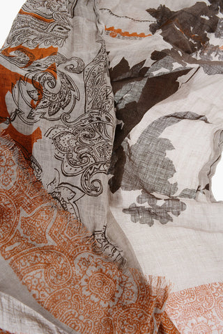 Patterned Linen SHAAL-NUR Foulard