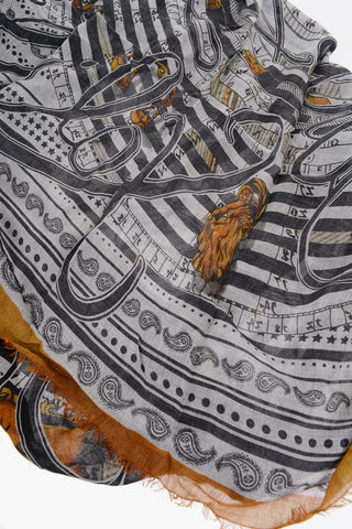 All-Over Printed DEA Stole