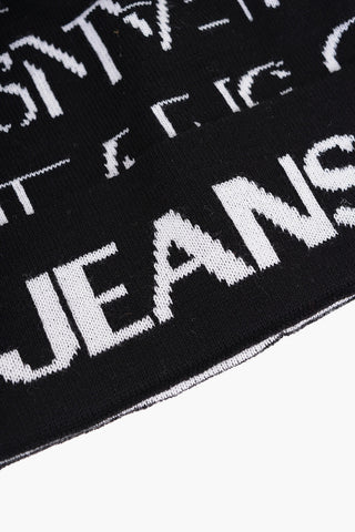 JEANS COUTURE All-Over Logo Wool Blend Beanie