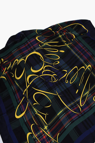 Checked Printed ENGLAND Silk Foulard