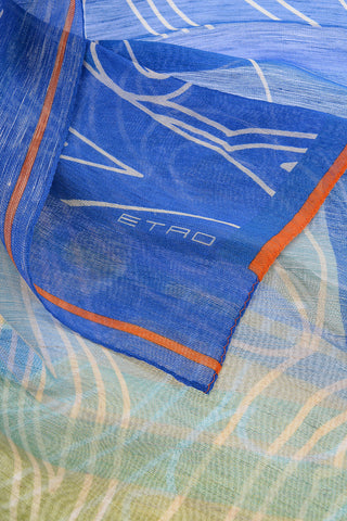 Patterned Linen and Silk DELHY Foulard