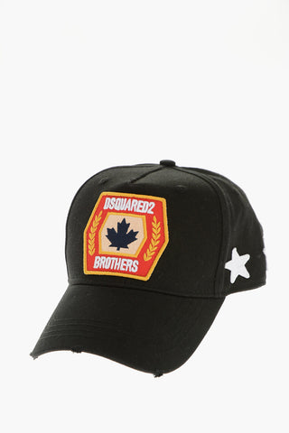 Cotton-Gabardine Cap with Patches