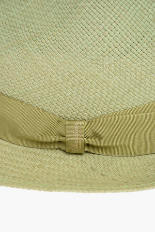Solid Color Straw Fedora Hat