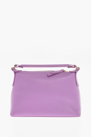 LEONIE HANNE Leather Mini Hobo Bag with Removable Shoulder Strap
