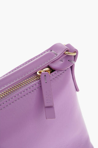 LEONIE HANNE Leather Mini Hobo Bag with Removable Shoulder Strap