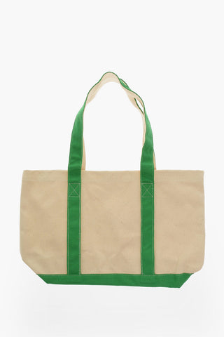 Two-Tone Tote Bag with Embroidered Logo