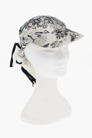 Patterned Silk TOILE DE JOUY SAUVAGE Knotted Visor