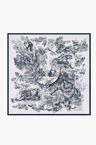 Patterned Silk TOILE DE JOUY SAUVAGE Knotted Visor