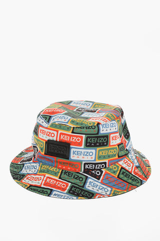 Cappello Bucket Reversibile con Logo all-Over