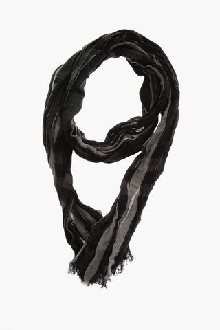Checkere Silk An Linen Blend Foulard