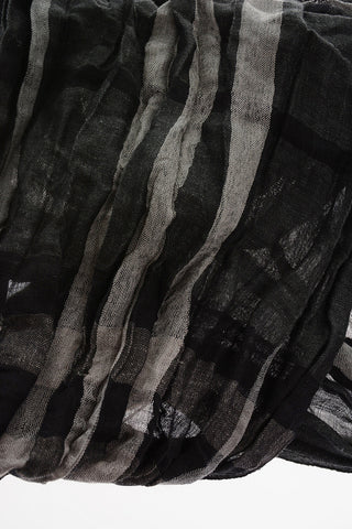 Checkere Silk An Linen Blend Foulard