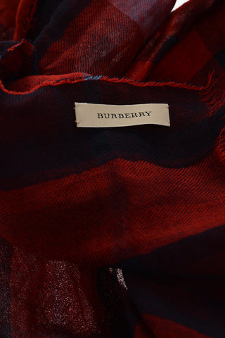 Tartan Motif Cotton Scarf