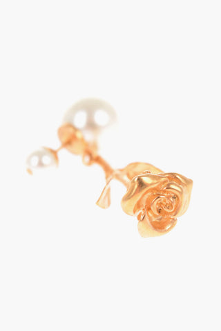 Orecchino Singolo a Forma di Rosa