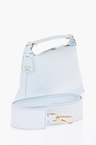 LEONIE HANNE Leather Mini Hobo Bag with Removable Shoulder Strap