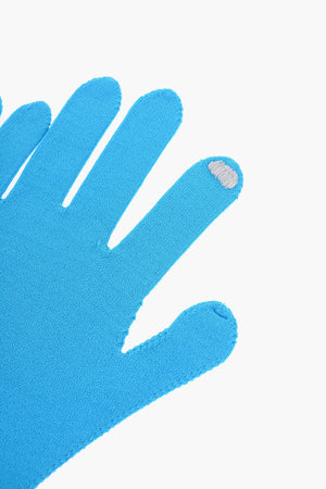 Solid-Color Gloves with Contrast Detail