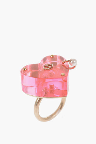 Plexiglass Maxi Heart Ring