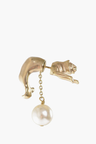 Animal-Shaped Single Earring With Penant Bead