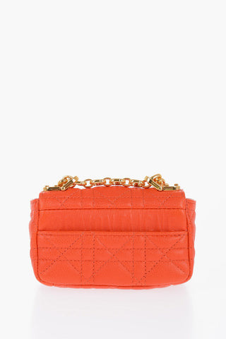 Quilted Leather DIOR CARO Mini Bag with Golden-Monogram