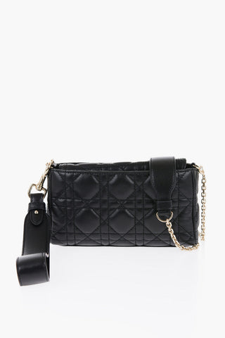 Solid Color Textured Leather LADY DIOR Bag