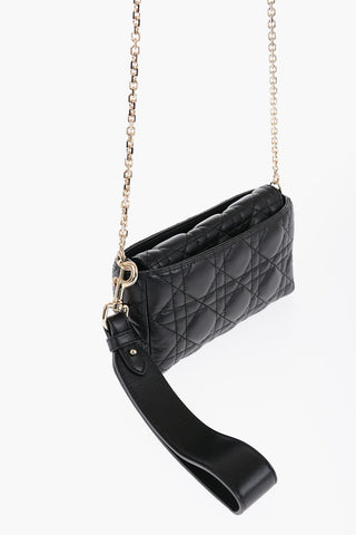 Solid Color Textured Leather LADY DIOR Bag