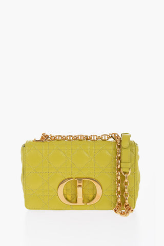 Borsa a Spalla DIOR CARO In Pelle Martellata con Catena Dorata