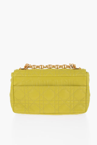 Borsa a Spalla DIOR CARO In Pelle Martellata con Catena Dorata