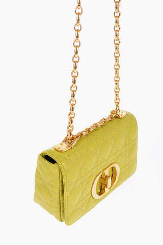 Borsa a Spalla DIOR CARO In Pelle Martellata con Catena Dorata