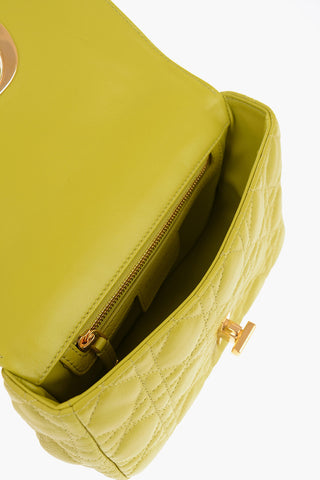 Borsa a Spalla DIOR CARO In Pelle Martellata con Catena Dorata