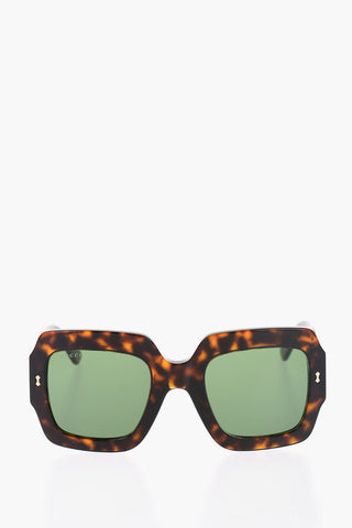 Squared Frame Tortoiseshell Sunglasses