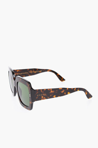 Squared Frame Tortoiseshell Sunglasses