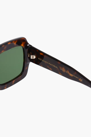 Squared Frame Tortoiseshell Sunglasses