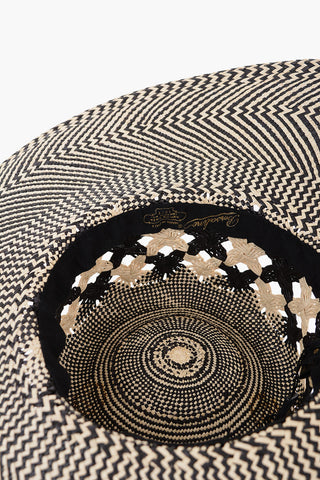 Staw Panama Hat with Cut-Out Details