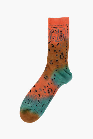Acid Wash Effect Cotton BANDANA Socks