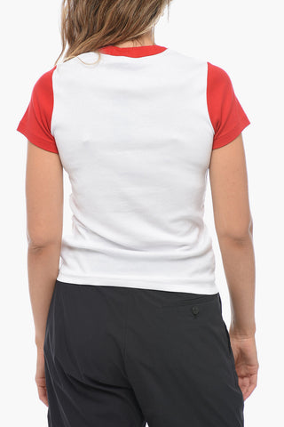 Printed T-shirt with Contrasting Edges
