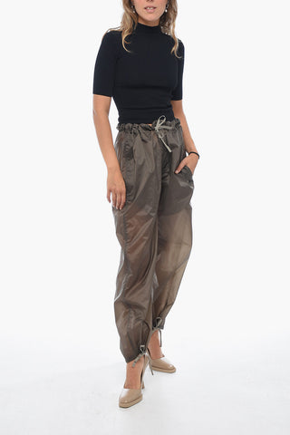 MM1 Nylon Pants with Drawstringed Ankles