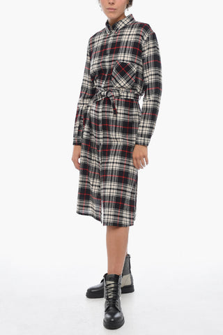 Wool-Blend Shirt Dress HERITAGE GAUZE with Belt