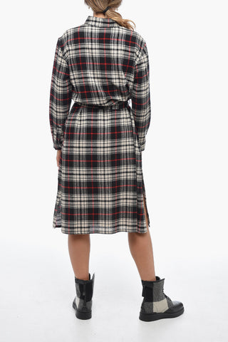 Wool-Blend Shirt Dress HERITAGE GAUZE with Belt