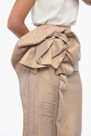 MM1 Silk-Blend Satin Longuette with Draping