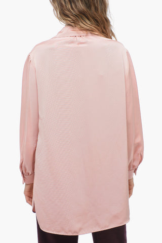 Silk Blend Blouse with Buckle Detail