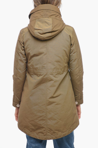 Nylon MILITARY Down Jacket with Hidden Closure