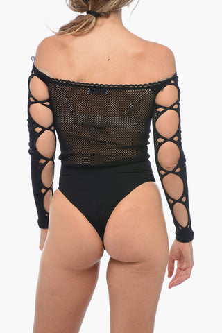 Lace Boat-Neck Bodysuit