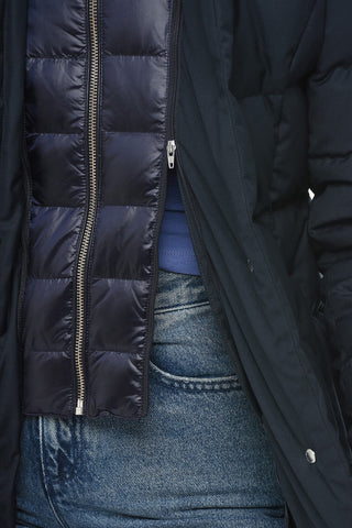 Piumino Trapuntato con Chest  Piece Removibile