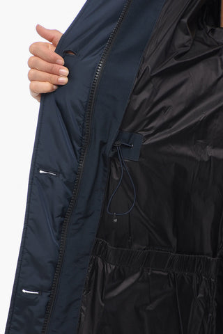 Quilted Down Jacket with Real Fur
