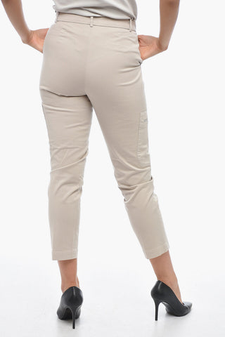Pantaloni Cargo Cropped Fit in Cotone Stretch
