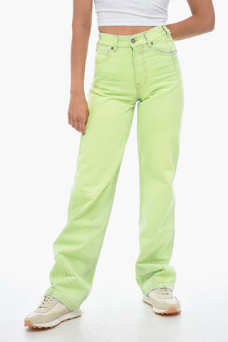 Jeans Mom Fit in Denim Spalmato 22cm