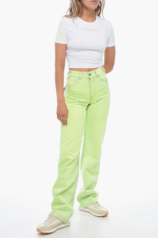 Jeans Mom Fit in Denim Spalmato 22cm