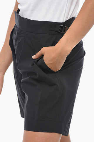 Double-pleated SAFARI Cotton Blend Shorts